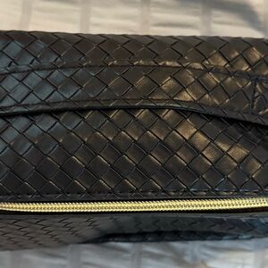 Black Woven Cosmetic Bag